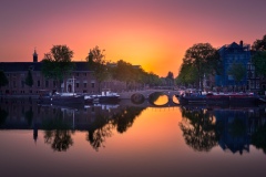 View on Dirk van Nimwegenbrug & Hermitage Museum in Amsterdam, 2
