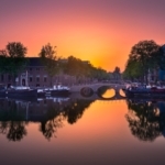 View on Dirk van Nimwegenbrug & Hermitage Museum in Amsterdam, 2