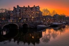 View from Papiermolensluis, Korte Prinsengracht in Amsterdam, 20