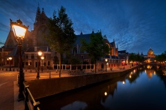View on Oudekerk from Oudekerksbrug in Amsterdam, 2020 8139 x 5