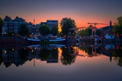Photo of Walter Süskind Bridge and Amstel River in Amsterdam, 2