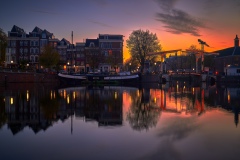 Photo of Walter Süskind Bridge and Amstel River in Amsterdam, 2