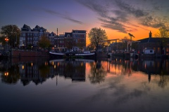 Photo of Walter Süskind Bridge and Amstel River in Amsterdam, 2