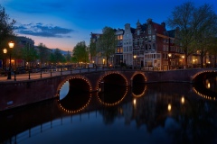 Where the Leidsegracht and Keizersgracht meet in Amsterdam, 2021