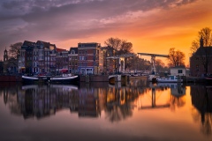 View on Walter Süskind bridge in Amsterdam 6000 x 4000 pixels