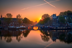 View on Dirk van Nimwegenbrug & Hermitage Museum in Amsterdam, 2