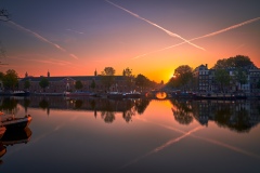 View on Dirk van Nimwegenbrug & Hermitage Museum in Amsterdam, 2