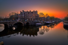 View from Papiermolensluis, Korte Prinsengracht in Amsterdam, 20