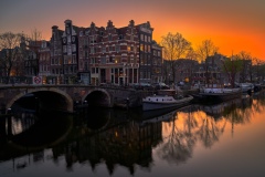 View from Papiermolensluis, Korte Prinsengracht in Amsterdam, 20