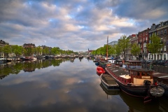 View on Skinny Bridge, Amstel River in Amsterdam, 2020 
7952 x 5