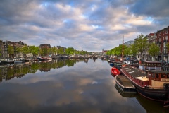 View on Skinny Bridge, Amstel River in Amsterdam, 2020 
7930 x 5
