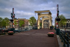 View on Skinny Bridge over Amstel River in Amsterdam, 2020 
7590