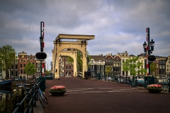 View on Skinny Bridge over Amstel River in Amsterdam, 2020 
7443