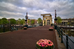 View on Skinny Bridge over Amstel River in Amsterdam, 2020 
7736