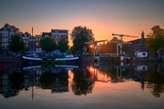 Photo of Walter Süskind Bridge and Amstel River in Amsterdam, 2