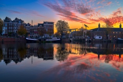 Photo of Walter Süskind Bridge and Amstel River in Amsterdam, 2