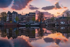 Panorama of Blauwbrug and Amstel River in Amsterdam, 2019 36128