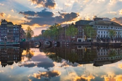 Panorama of Amstel River in Amsterdam, 2019 13221 x 5237 pixels