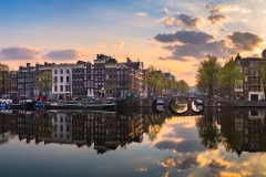 Panorama of Amstel River in Amsterdam, 2019 16501 x 4343 pixels