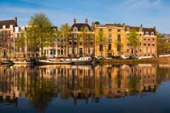 Panorama of Amstel River in Amsterdam, 2019 29120 x 6049 pixels