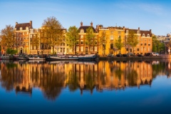 Panorama of Amstel River in Amsterdam, 2019 25290 x 5967 pixels