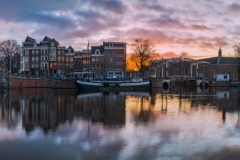 Panorama of Amstel River in Amsterdam, 2020 25229 x 5386 pixels
