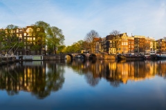Panorama of Amstel River in Amsterdam, 2020 22415 x 5556 pixels