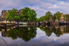 Panorama of Amstel River in Amsterdam, 2020 24299 x 5364 pixels