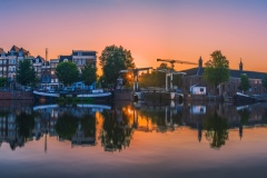Panorama of Amstel River in Amsterdam, 2020 25205 x 5745 pixels