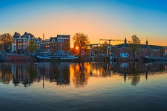 View on Amstel (east side) in Amsterdam, 2021 17826 x 5444 pixels