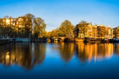View on Amstel (west side) in Amsterdam, 2021 20850 x 5378 pixel