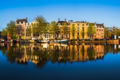 View on Amstel (west side) in Amsterdam, 202119701 x 5338 pixel