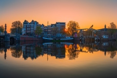 View on Amstel (east side) in Amsterdam, 2021 19656 x 5352 pixel