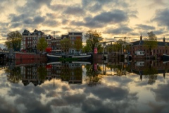 View on Amstel (east side) in Amsterdam, 2021 19972 x 5317 pixel