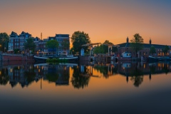 View on Amstel (east side) in Amsterdam, 2021 18271 x 5418 pixel